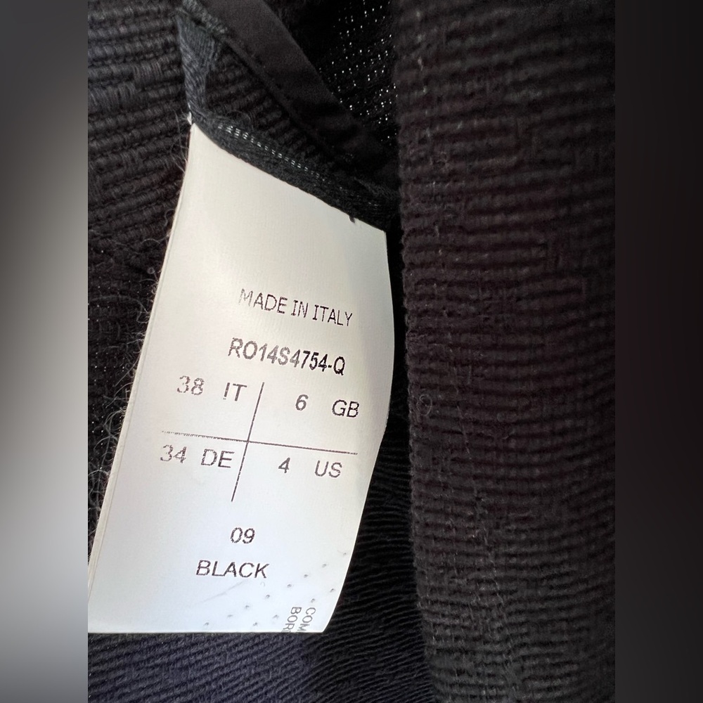 Rick Owens Black Textured Cotton Vest US 4 Made in Italy Avant Garde Minimalist - Picture 7 of 16